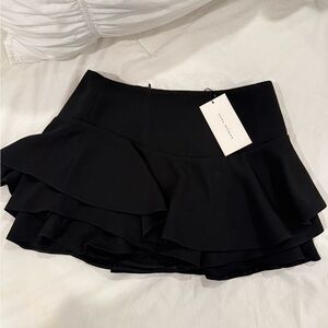 NWT Zara Elegant Black Layered Skirt